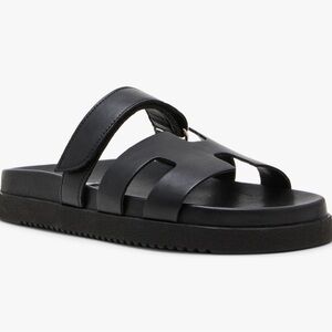 Steve Madden Black Slide Sandals
